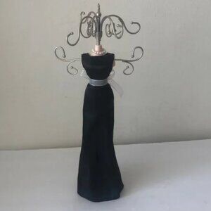 Black Dress Doll Jewelry Stand Tree Organizer Display 15"H NEW